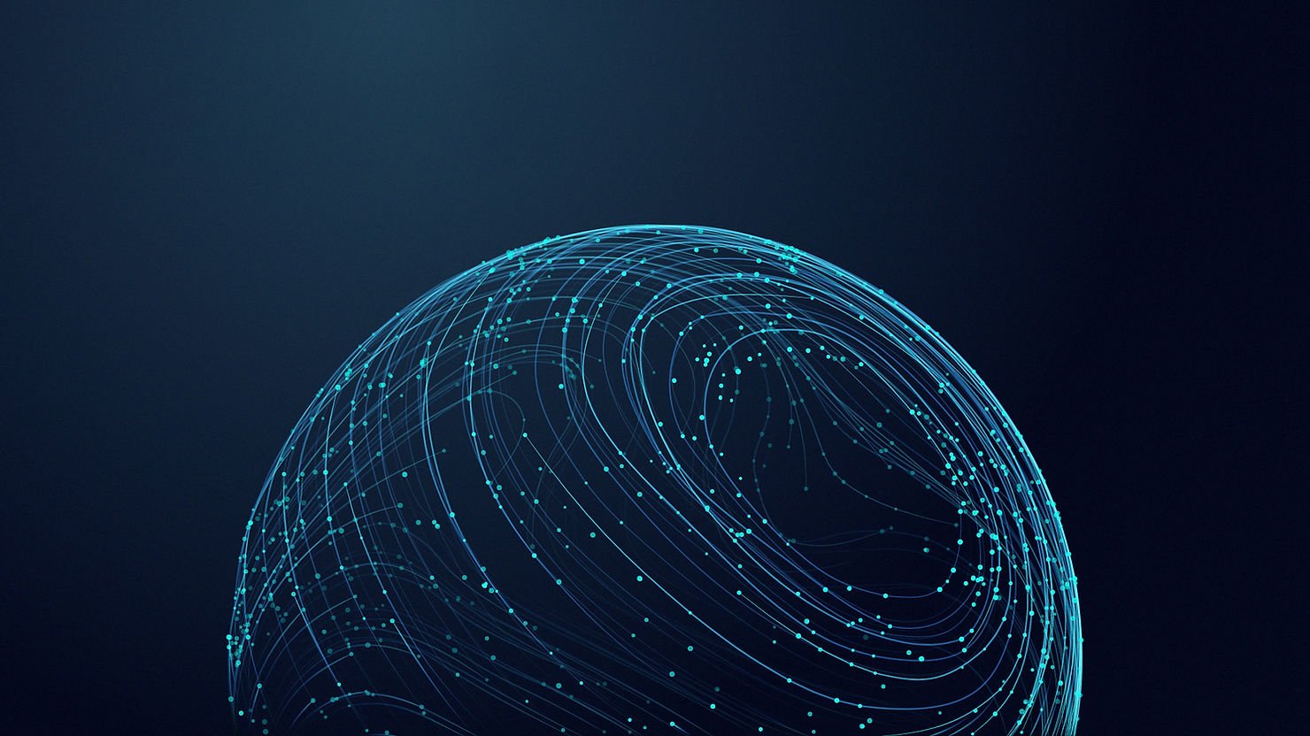 sphere representing the world with dots showing connectedness