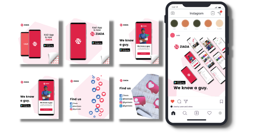 Ziada Social Media Mockups
